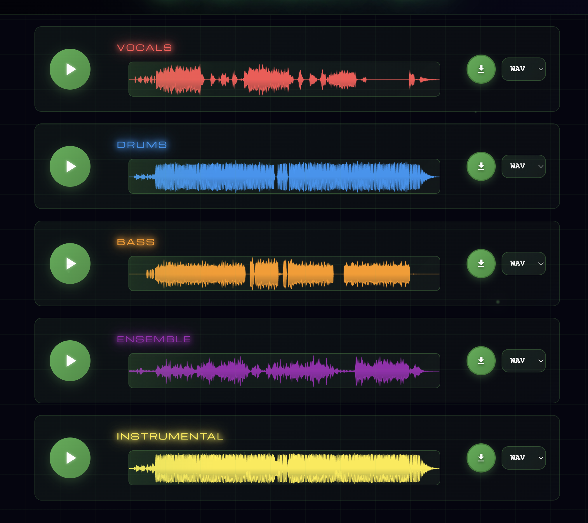 Stemulator - Audio Stems Visualization